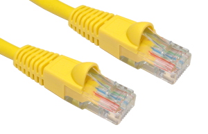 Cables UK Cat 5e UTP 24 AWG LSZH Cable Patch Lead Yellow 10m 10 metres
