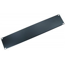 19 Inch 2U Blank Panel Black