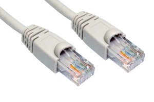 1m Snagless CAT5e Network Cable Grey 24 AWG