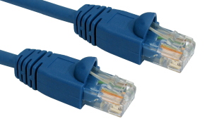 10m Snagless CAT5e Network Cable Blue 24 AWG