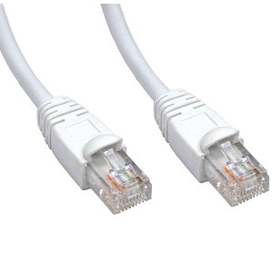 2m Snagless CAT5e Network Cable White 24 AWG