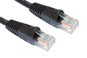 2m LSZH Snagless CAT5e Network Cable Black 24 AWG