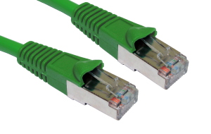 3m CAT5e Shielded Snagless Network Cable Green 26 AWG
