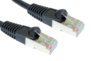 10m CAT5e Shielded Snagless Network Cable Black 26 AWG