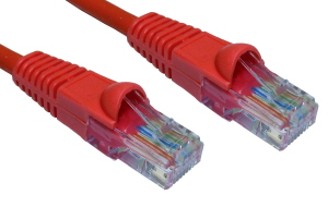 0.5m Snagless CAT6 Network Cable Red 24 AWG