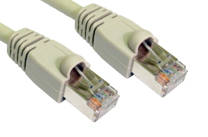 0.5m CAT6 Shielded Snagless Network Cable Grey 26 AWG