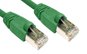 0.5m CAT6 Shielded Snagless Network Cable Green 26 AWG