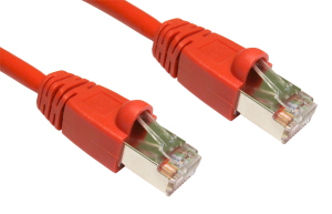 0.5m CAT6 Shielded Snagless Network Cable Red 26 AWG