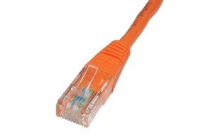 0.25m CAT5e Ethernet Cable Orange Full Copper 24AWG