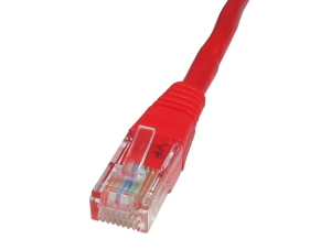 0.25m CAT5e Ethernet Cable Red Full Copper 24AWG