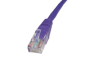 5m CAT5e Ethernet Cable Violet Full Copper 24AWG