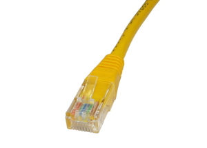 0.5m CAT5e Ethernet Cable Yellow Full Copper 24AWG