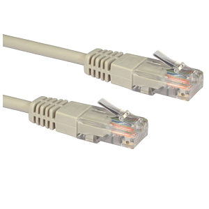 0.25M Ethernet Cable CAT5e UTP Full Copper 26AWG Grey