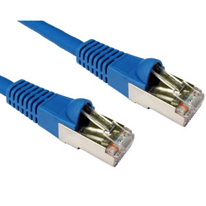 25cm CAT6A Ethernet Cable Shielded Blue 0.25m