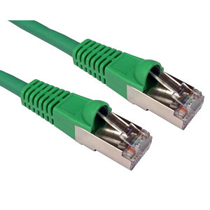 25cm CAT6A Ethernet Cable Shielded Green 0.25m