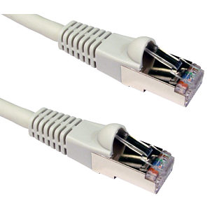 25cm CAT6A Ethernet Cable Shielded Grey 0.25m