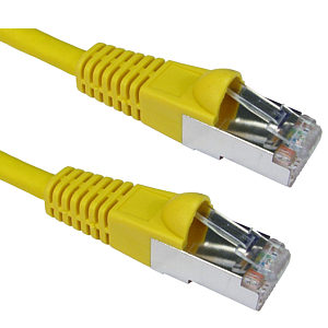 25cm CAT6A Ethernet Cable Shielded Yellow 0.25m