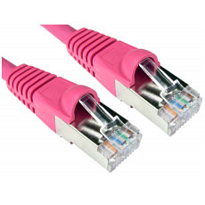 Network Cable 0.5m Pink CAT6A Shielded