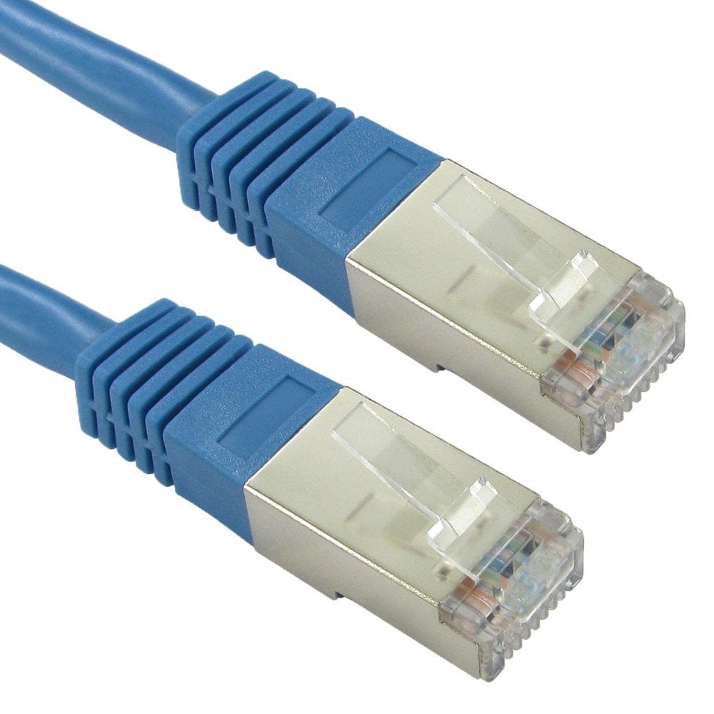 1m Blue CAT5e Shielded Network Cable Full Copper