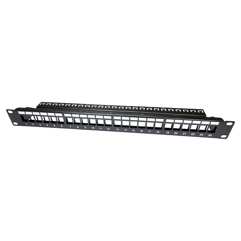 Unshielded Keystone Patch Panel, 24 Port, 1U, Unloaded