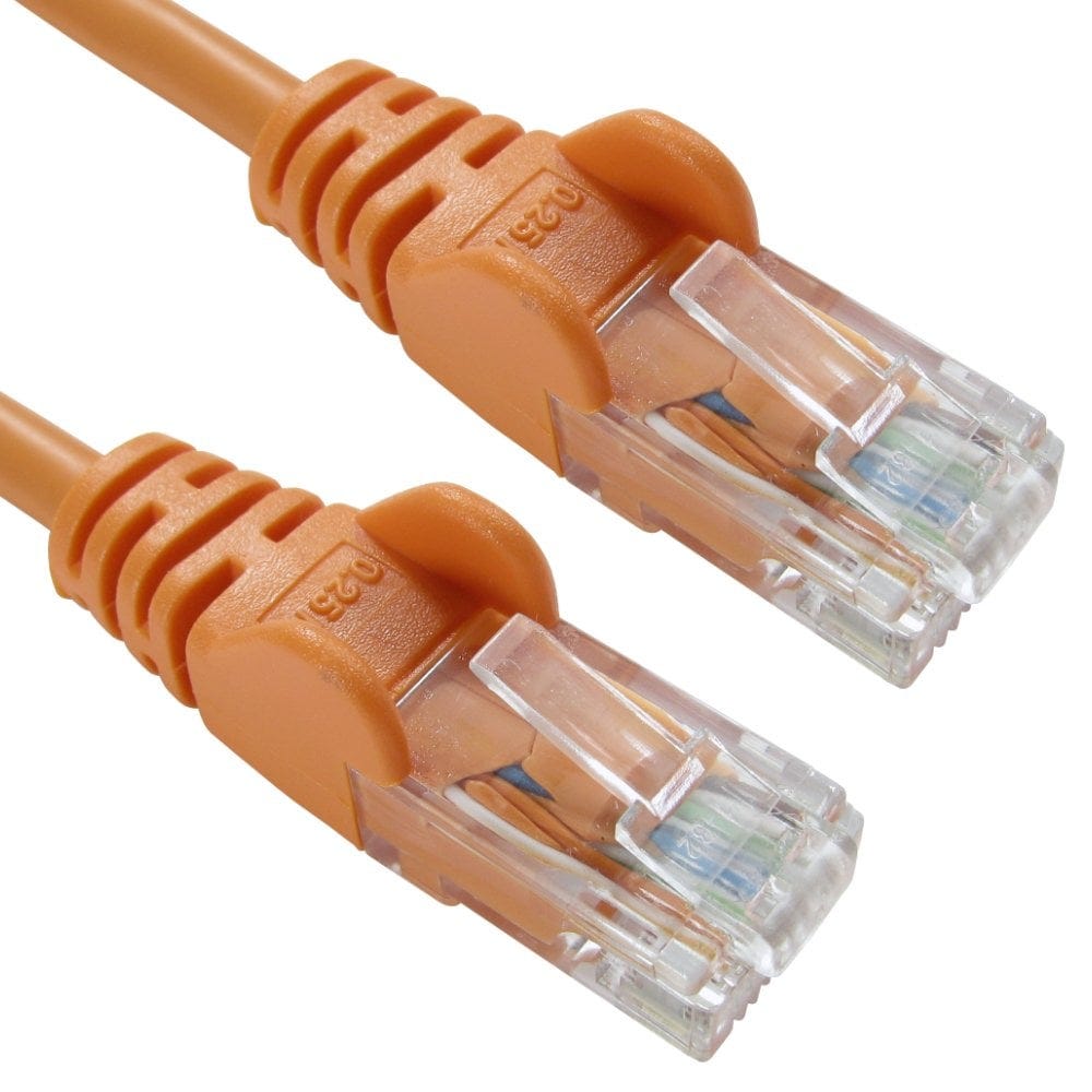 CAT5e Ethernet Cable ORANGE 0.25m