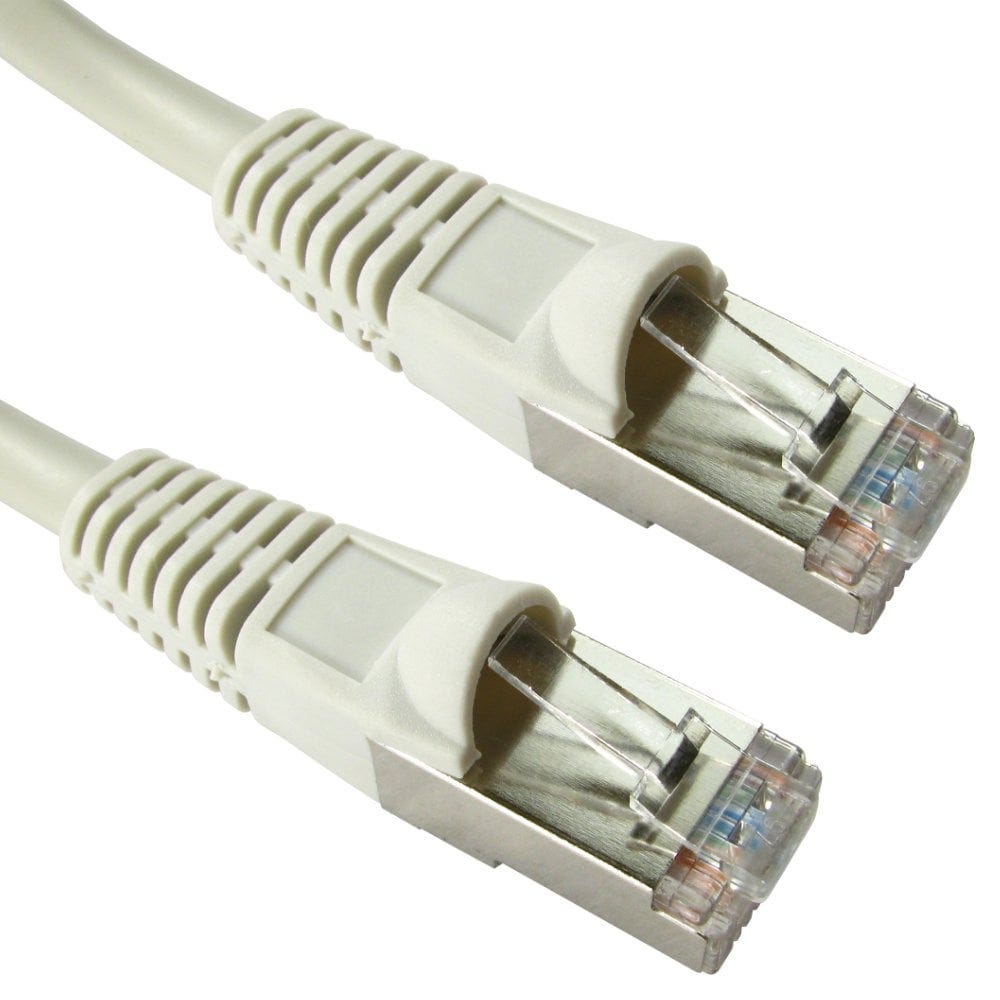 1m CAT5e Shielded Snagless Network Cable Grey 26 AWG