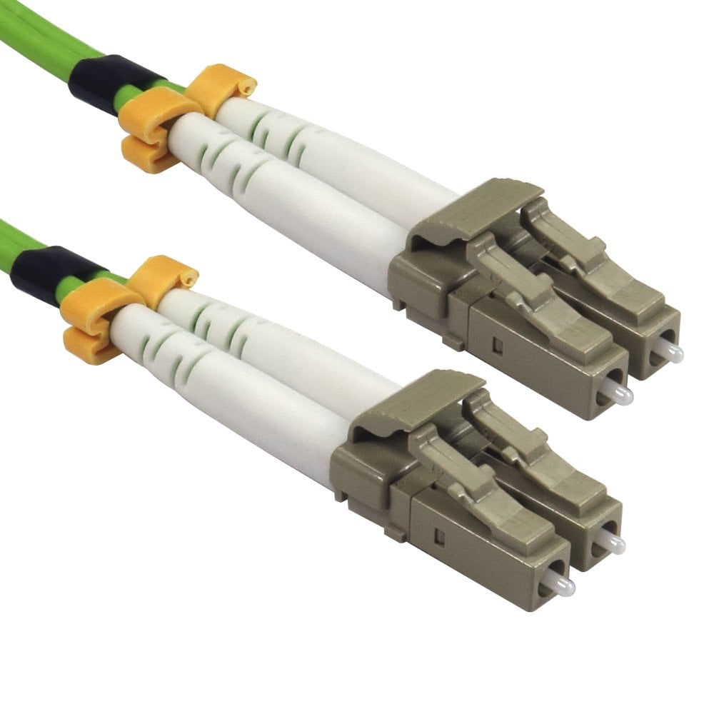 0.5m OM5 LC-LC Duplex Fibre Patch Lead 50/125 Lime Green 3.0mm