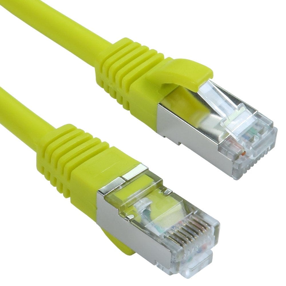 10m CAT8 Shielded Network Cable Yellow LSZH 26AWG
