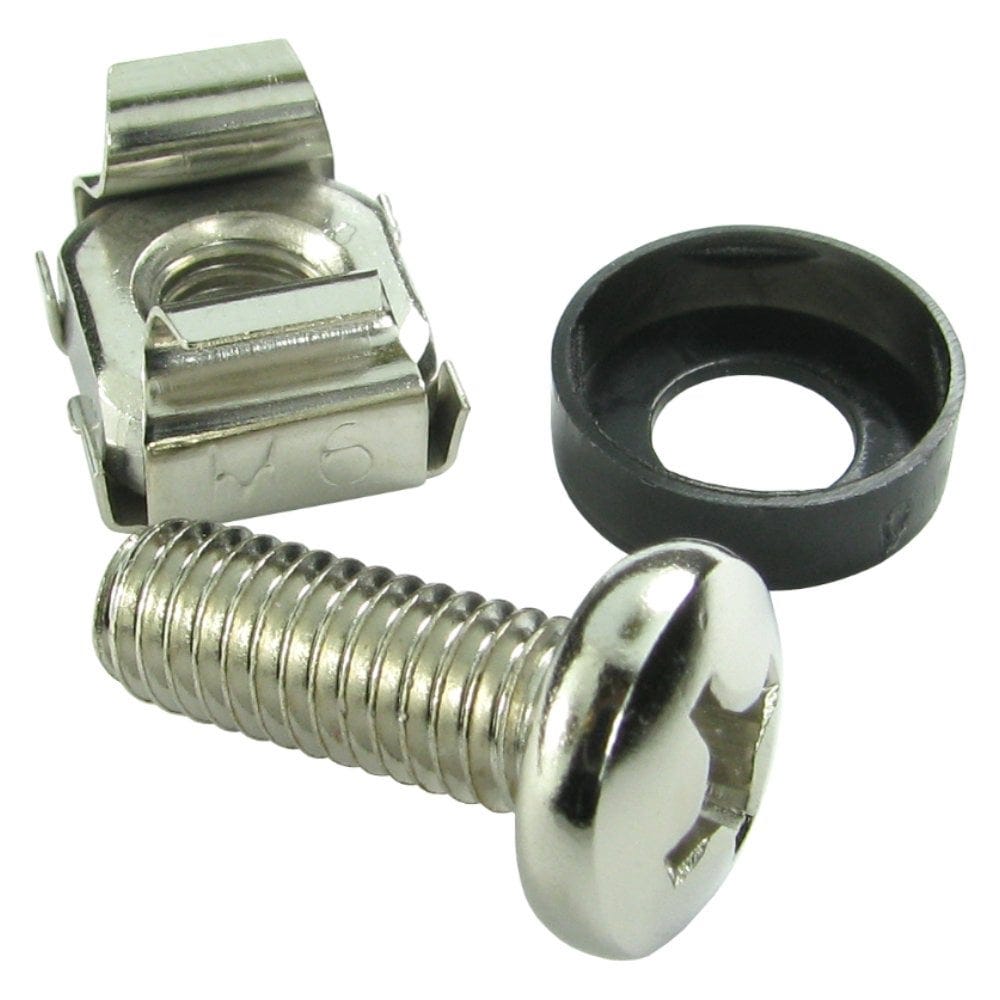 M6 x 16mm Rack Cage Nuts, Nickel, Pack of 10