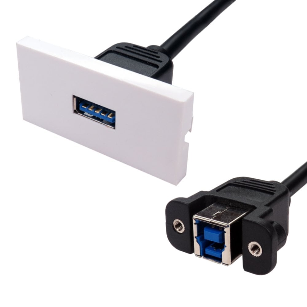 Euro Faceplate Module, USB 3.0 A Front, B Rear