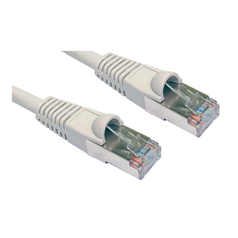 2m CAT5e Shielded Snagless Network Cable Grey 26 AWG