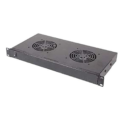 19 Inch Rack Cooling Fan Tray, 1U, Twin Fans, 170mm