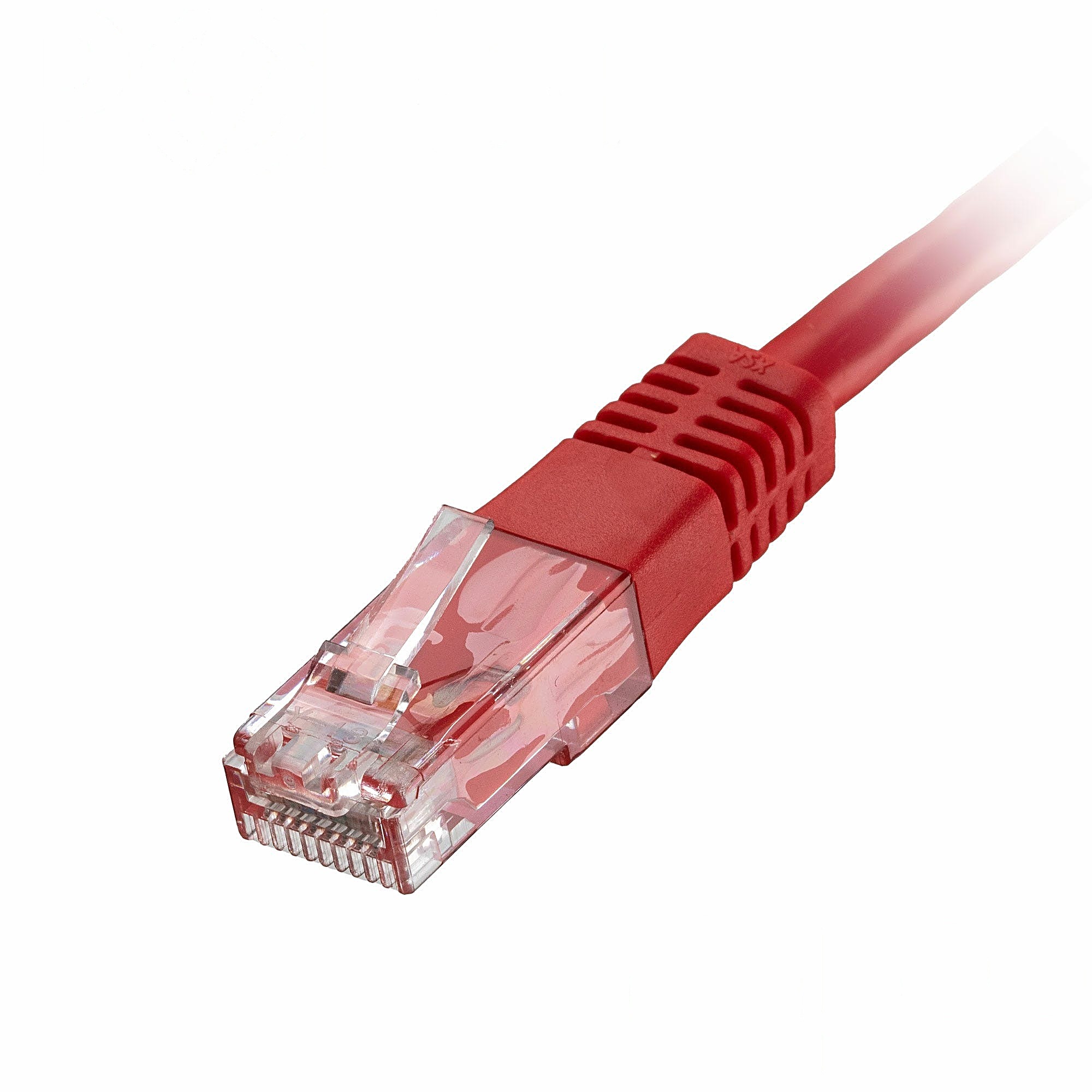 100 Pack of 0.3m CAT6 U/UTP Network Cables Red 24AWG