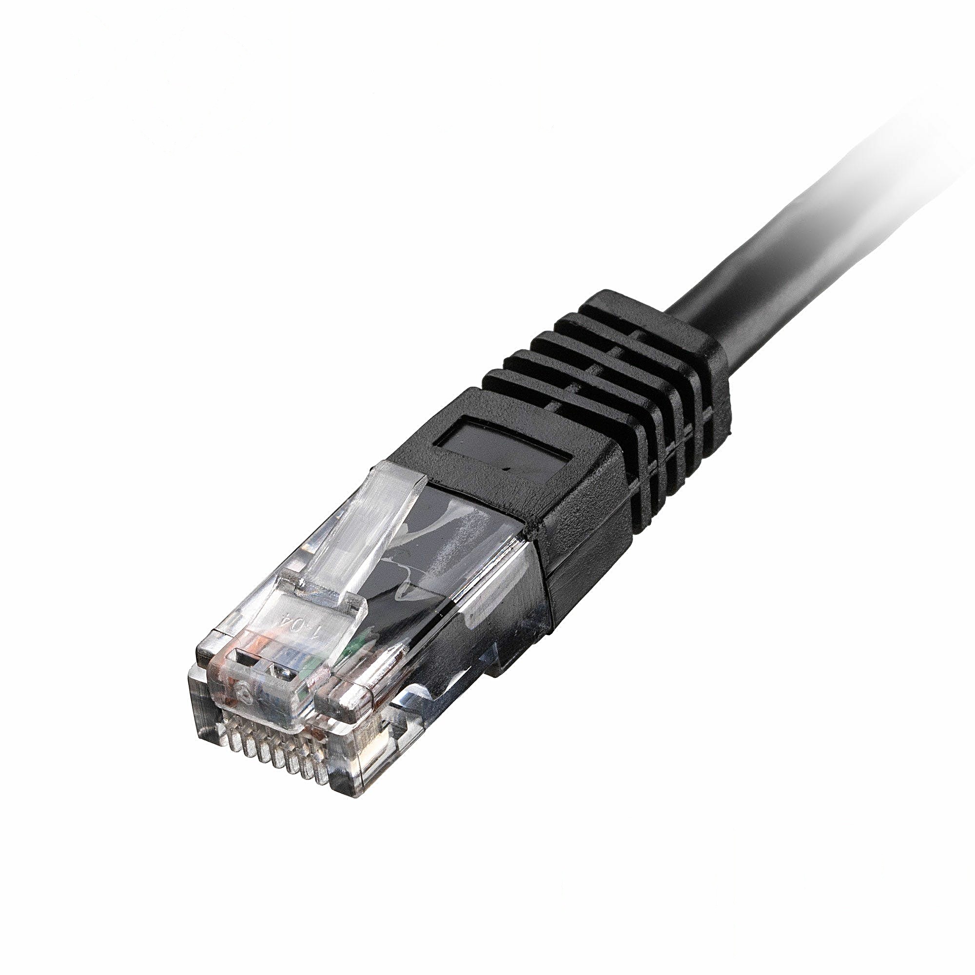 100 Pack of 0.5m CAT6 U/UTP Network Cables Black 24AWG