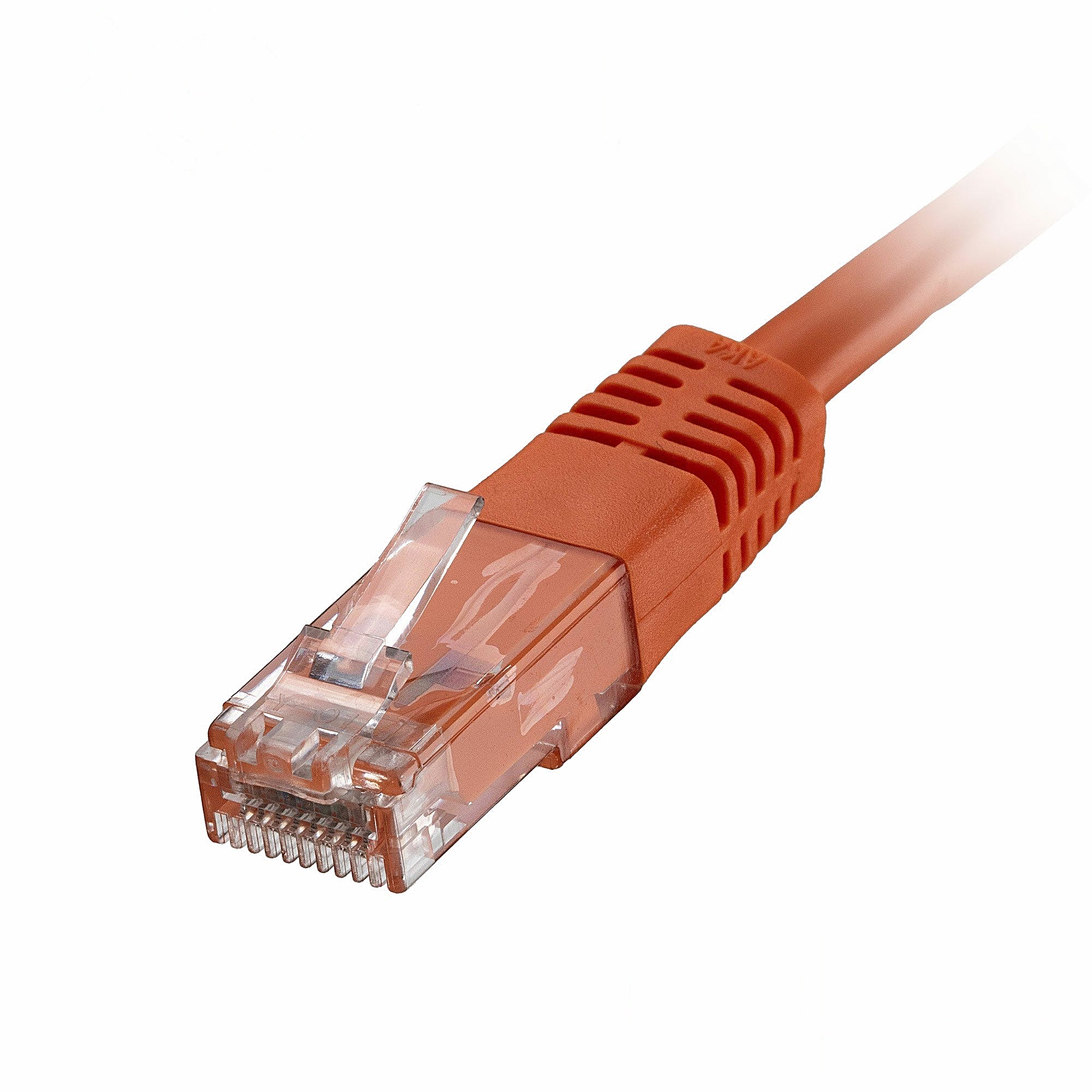 100 Pack of 0.5m CAT6 U/UTP Network Cables Orange 24AWG