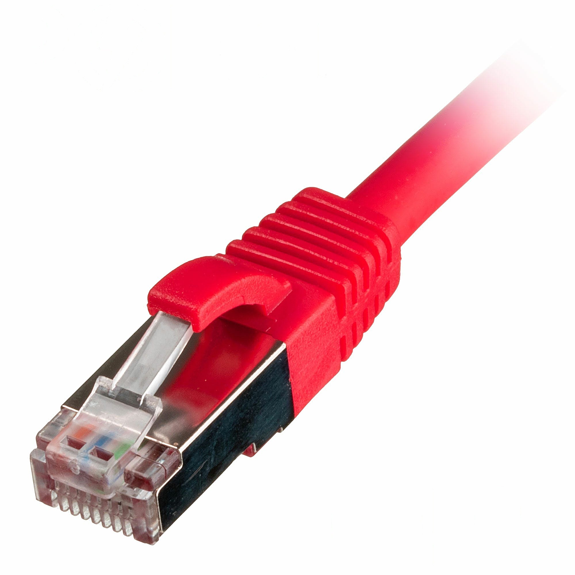 100 Pack 1m CAT6A S/FTP Snagless Network Cables Red LSZH 26AWG