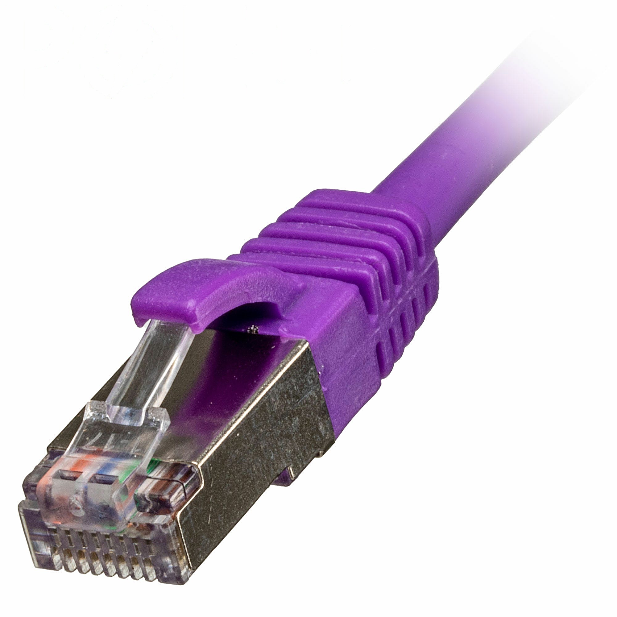 1m CAT6A S/FTP Snagless Network Cable Violet LSZH 26AWG PoE++