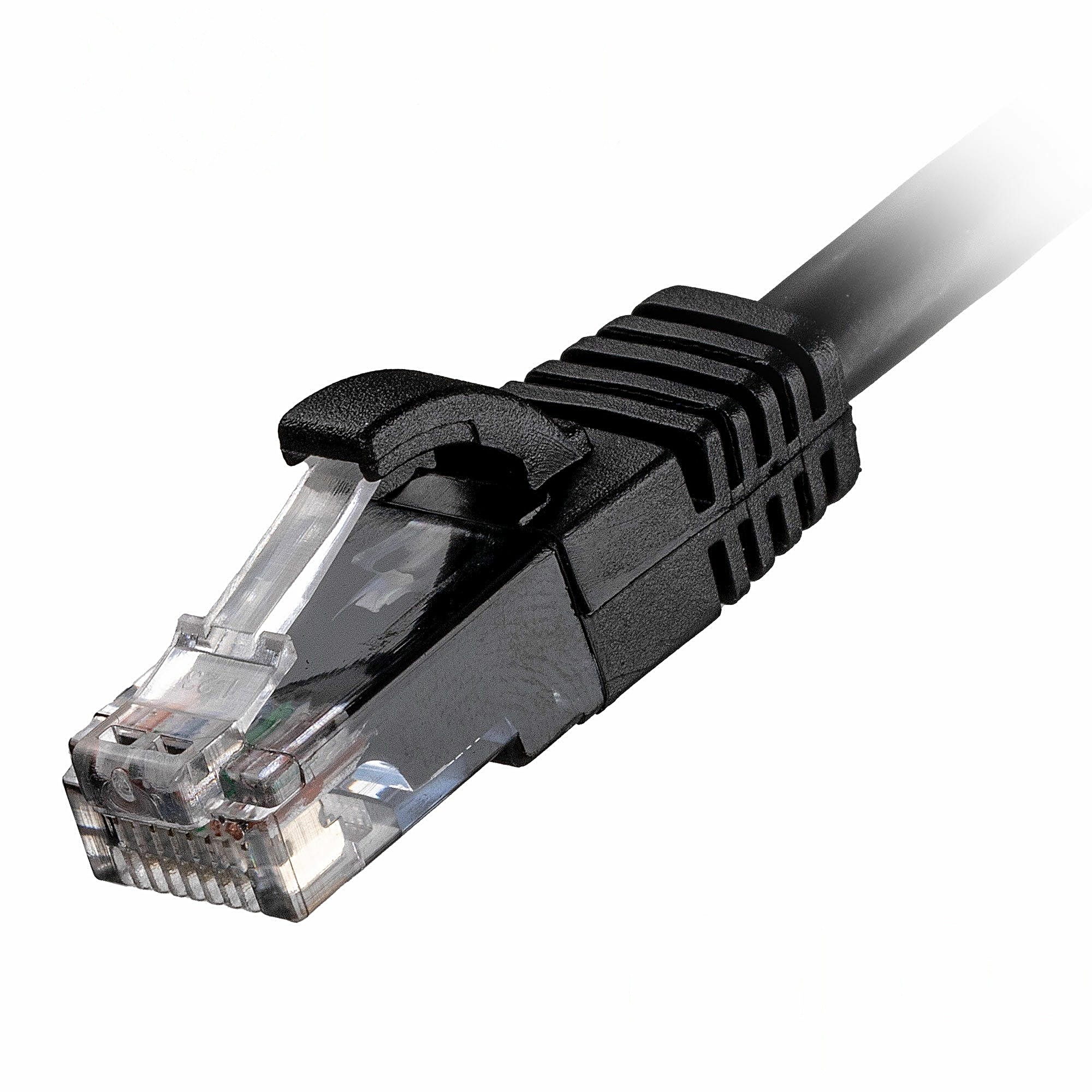 100 Pack 0.3m CAT6 U/UTP Snagless Cables Black LSZH 24AWG