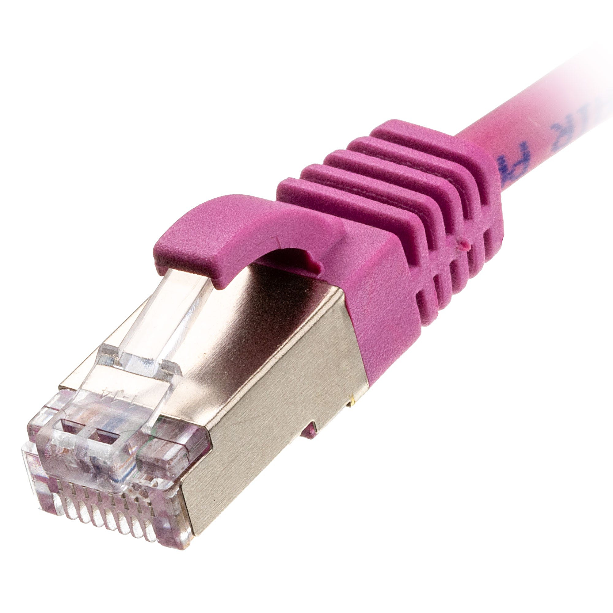 1m CAT6A Slim U/FTP Snagless Network Cable Pink LSZH 30AWG
