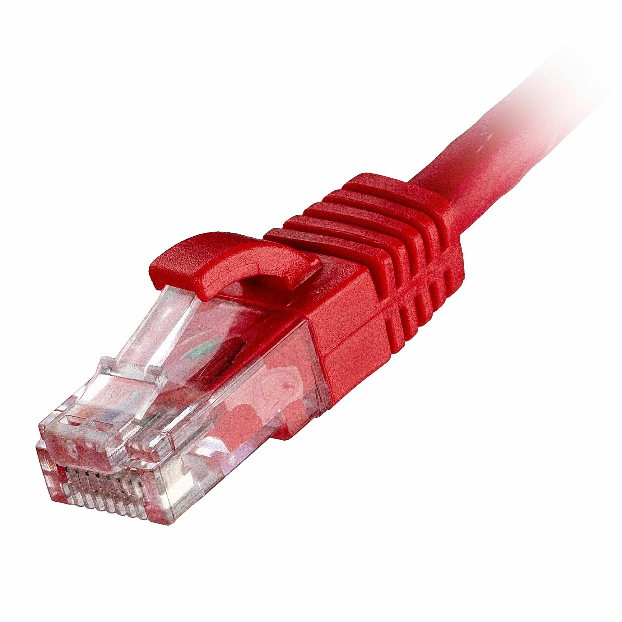 100 Pack of 1m CAT6 U/UTP Snagless Network Cables Red LSZH 24AWG