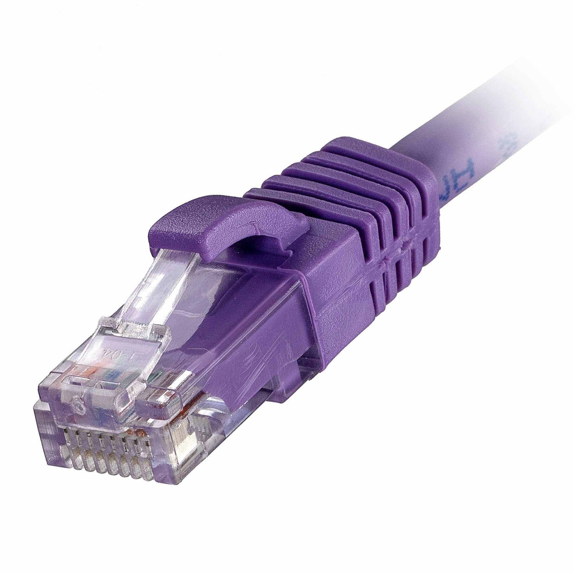 0.3m CAT6 U/UTP Snagless Network Cable Violet LSZH 24AWG PoE++