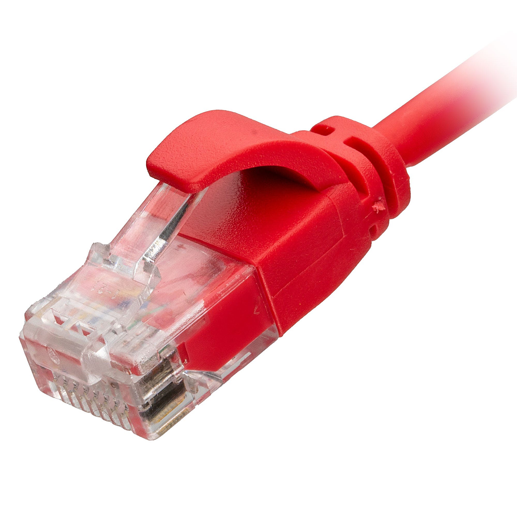 0.5m CAT6 Slim U/UTP Snagless Network Cable Red LSZH 30AWG