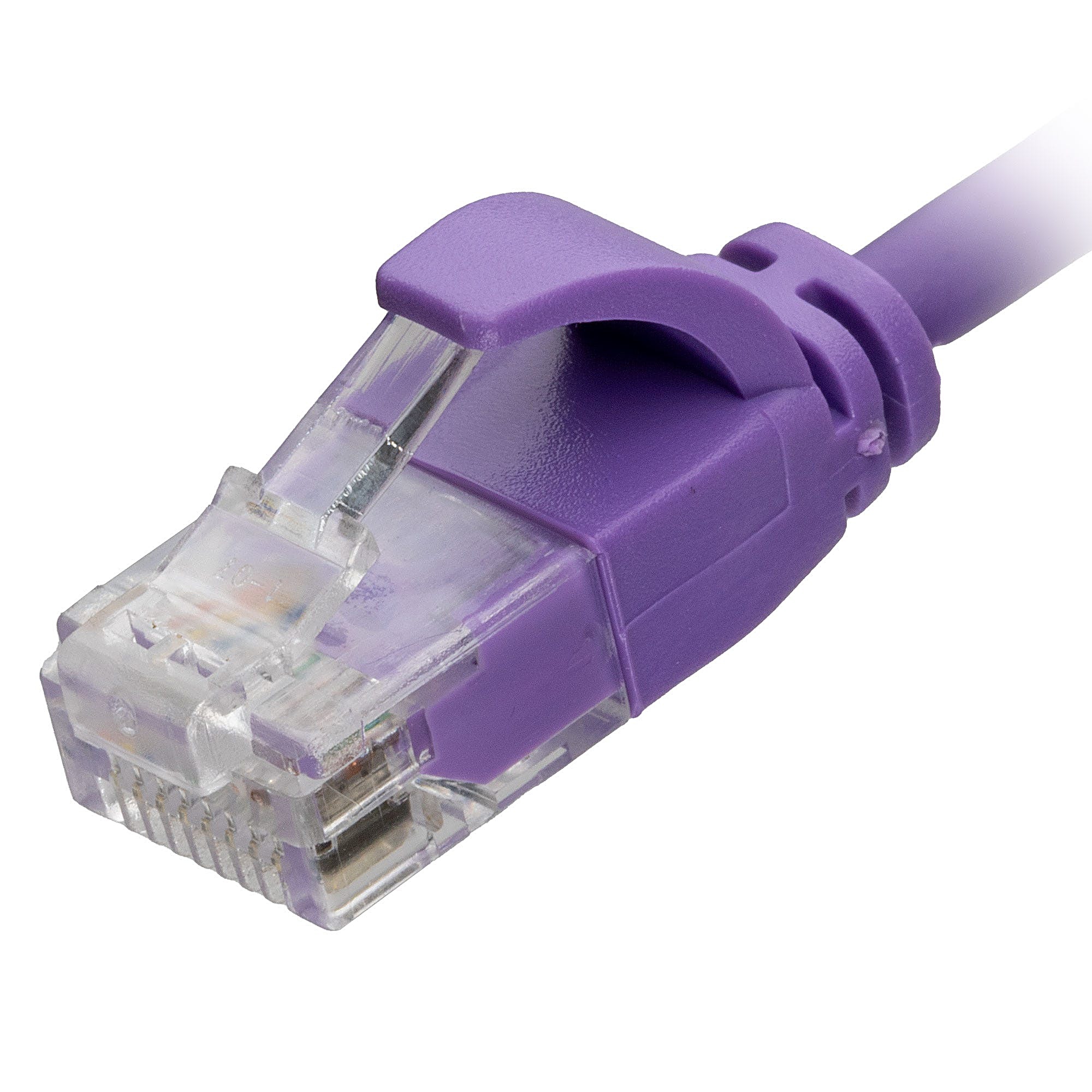1m CAT6 Slim U/UTP Snagless Network Cable Violet LSZH 30AWG