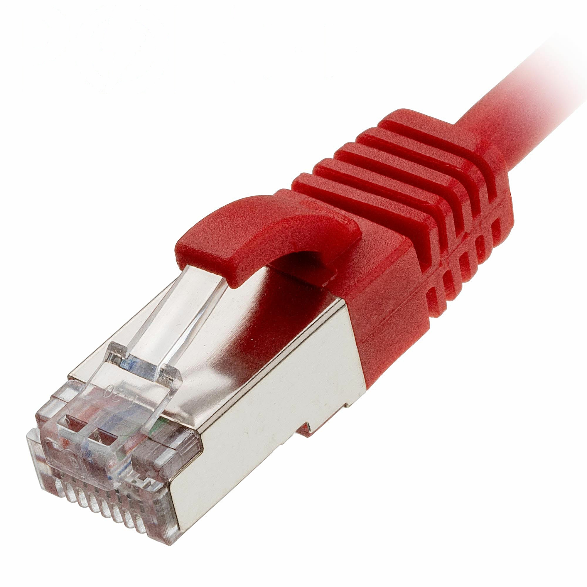 1m CAT6A Slim U/FTP Snagless Network Cable Red LSZH 30AWG PoE++