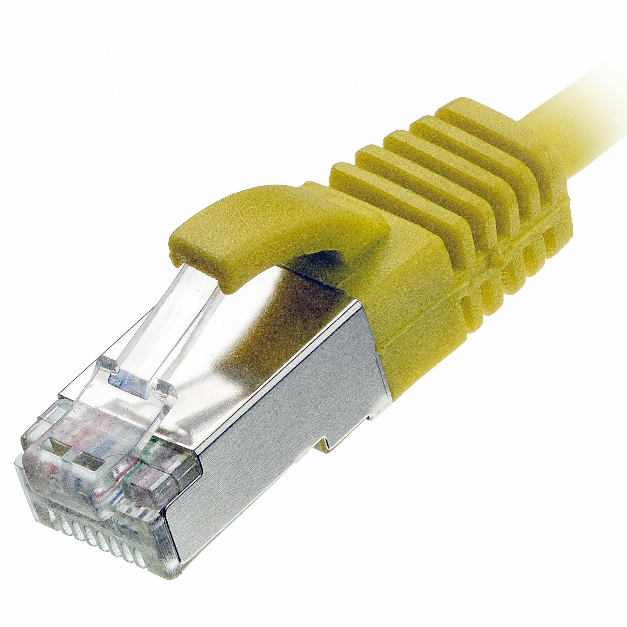 1m CAT6A Slim U/FTP Snagless Cable Yellow LSZH 30AWG PoE++