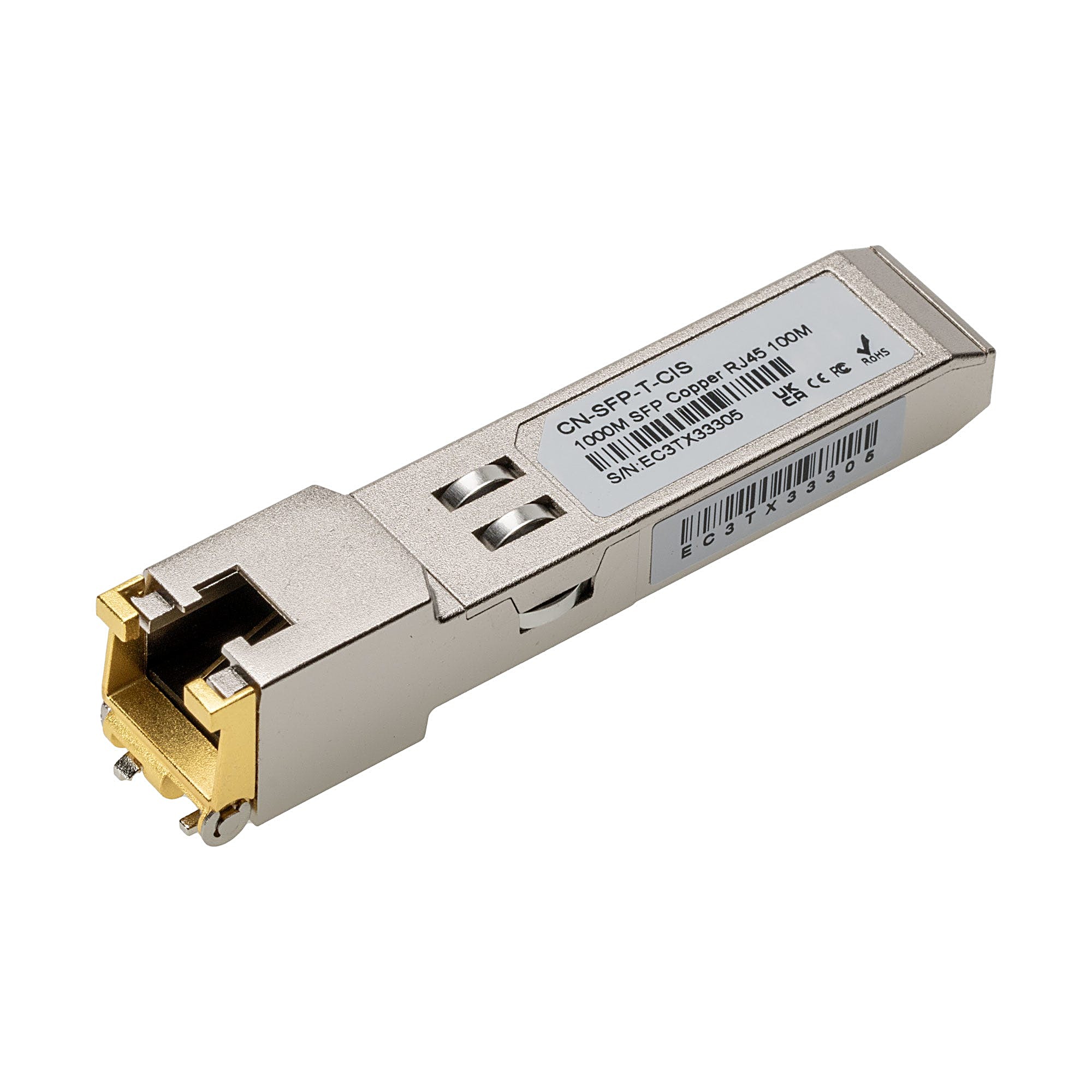SFP 1000BASE-T Copper Module RJ45, 100m Reach, for Cisco