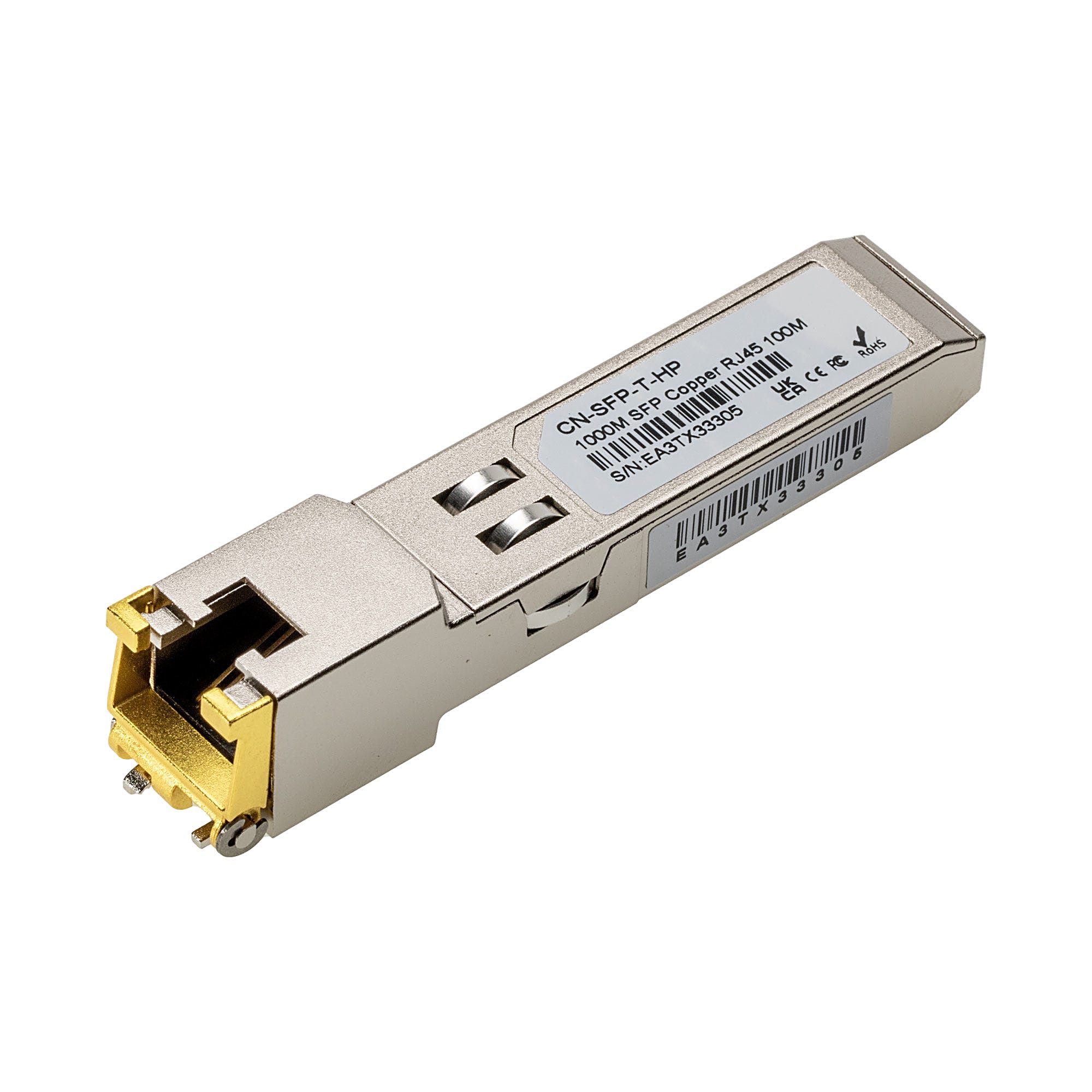 SFP 1000BASE-T Copper Module RJ45, 100m Reach, for HPE Aruba