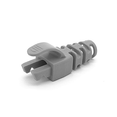 Grey Snagless RJ45 Boots, Cat6 6.5mm Cable, Pack of 50