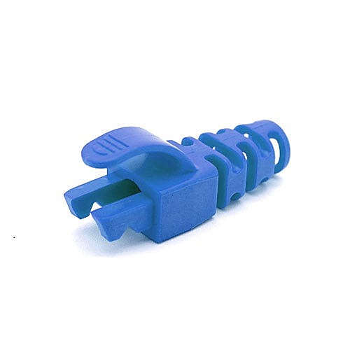 Blue Snagless RJ45 Boots, Cat6 6.5mm Cable, Pack of 50