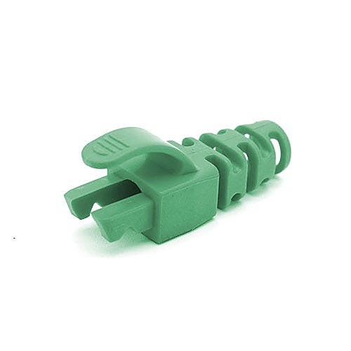 Green Snagless RJ45 Boots, Cat6 6.5mm Cable, Pack of 50